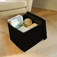 3-IN-1 Storage Ottoman - Black
