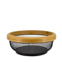 Black Metal Organizer Basket by Natural Living