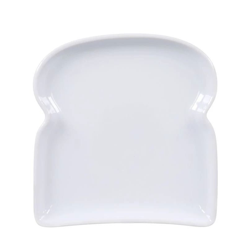 White Toast-Shaped Platter by BIA
