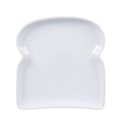 White Toast-Shaped Platter by BIA