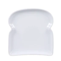 White Toast-Shaped Platter by BIA