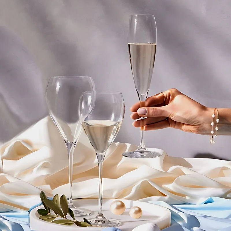 Krosno La Perla Verres à flûte, ensemble de 4