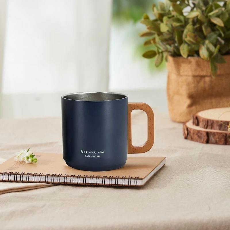 Café Culture- Tasse à double paroi - bleue