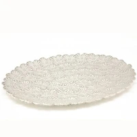 Plateau ovale blanc « Bouquet » par BIA