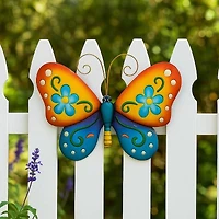 Papillon floral décoration murale