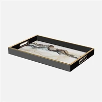 Savoy Gold Trim Rectangular Tray