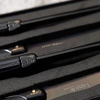 Set of 4 Black on Black Laguiole Du Monde Designer Steak Knives