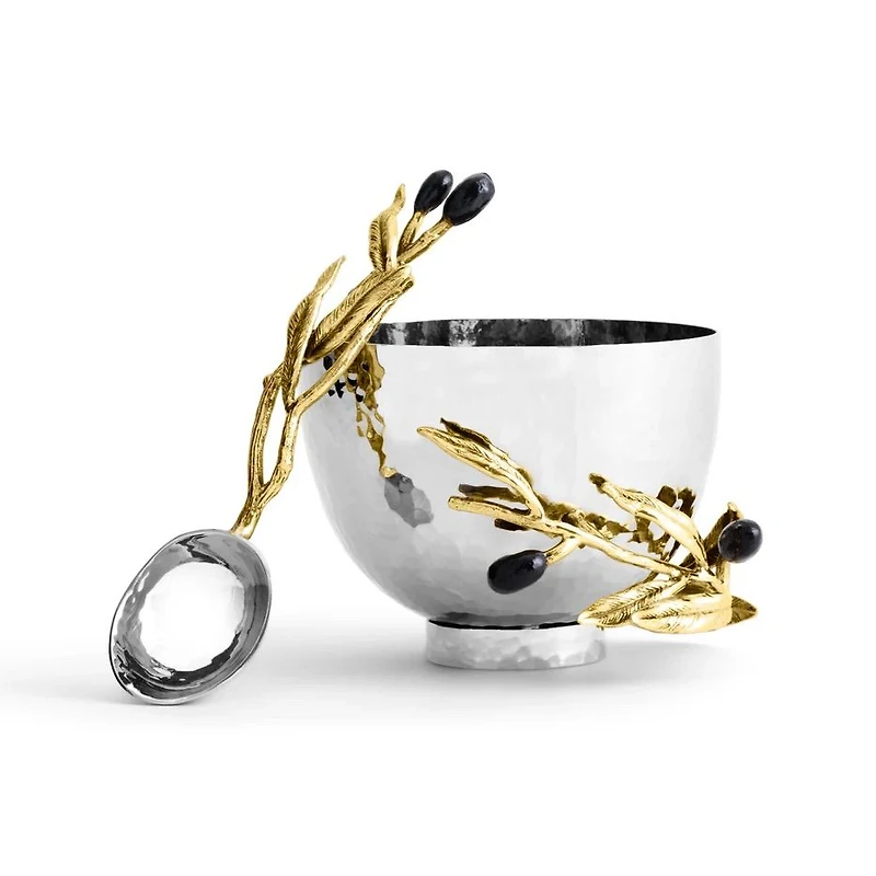 Michael Aram Olive Branch Nut Dish with Spoon