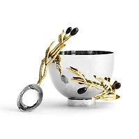 Michael Aram Olive Branch Nut Dish with Spoon