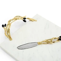 Michael Aram Olive Branch Cheeseboard with Knife