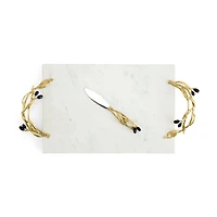 Plat à fromage avec couteau « Olive Branch » par Michael Aram