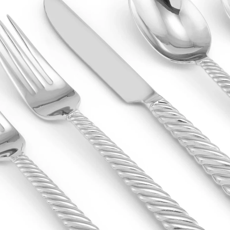 Michael Aram Twist Silver 5-Piece Flatware