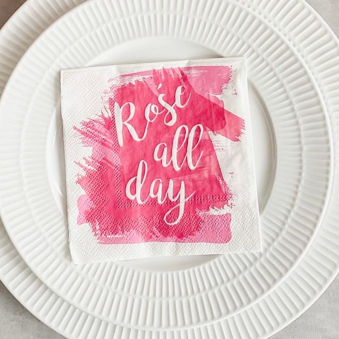 Rose all day cocktail paper napkins