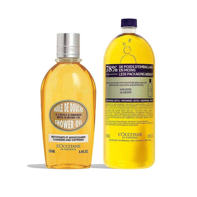 Almond Shower Oil + Refill Duo