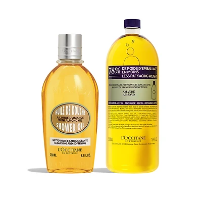Almond Shower Oil + Refill Duo