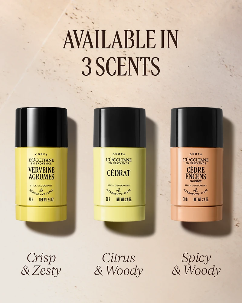 Verveine Agrumes (Citrus Verbena) Stick Deodorant