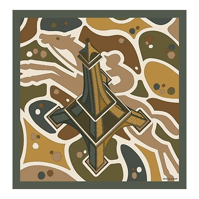 Equestrian Tower Silk scarf 70