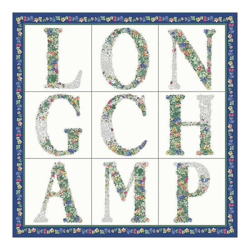 Le Jardin Longchamp Silk scarf 50