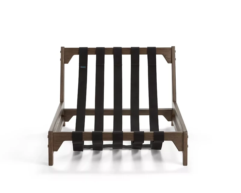 PillowSac Accent Chair Frame: Brown Wood