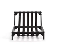 PillowSac Accent Chair Frame: Black Wood, Black Webbing & Gunmetal Hardware
