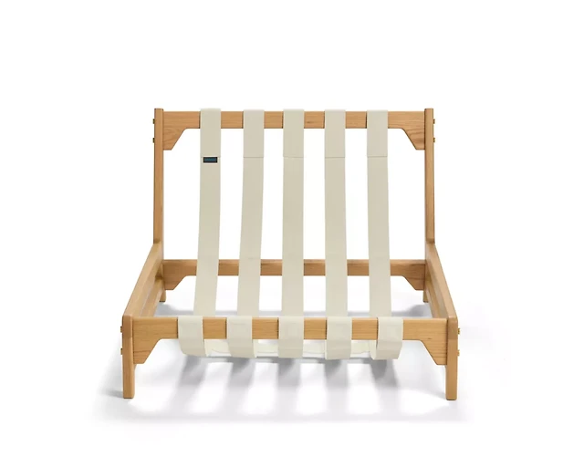 PillowSac Accent Chair Frame: Blonde Wood