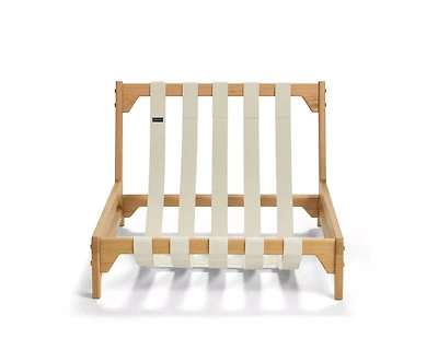PillowSac Accent Chair Frame: Blonde Wood