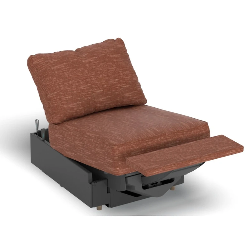 Deep Reclining Seat Cover Set: Terracotta Rained Chenille