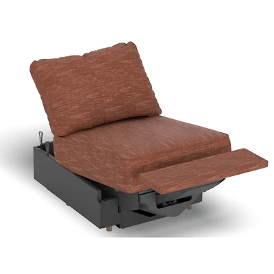 Deep Reclining Seat Cover Set: Terracotta Rained Chenille