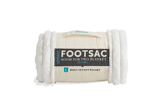 Room for Two Footsac Blanket: Dove Channeled Phur