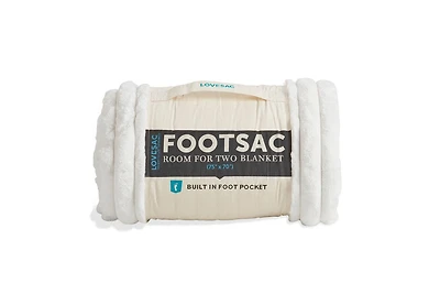 Room for Two Footsac Blanket: Dove Channeled Phur