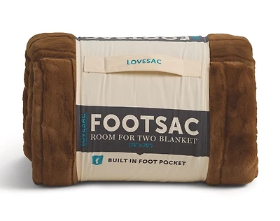 Room for Two Footsac Blanket: Cinnamon Flat Channeled Phur