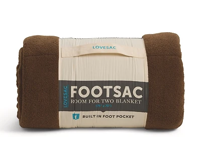 Room for Two Footsac Blanket: Cocoa Sherpa