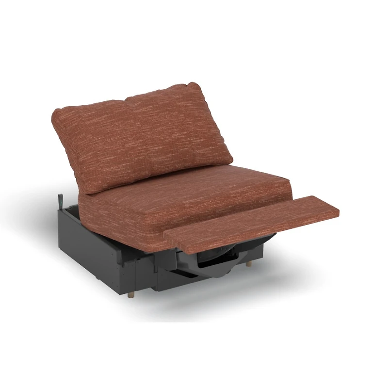 Reclining Seat Cover Set: Terracotta Rained Chenille