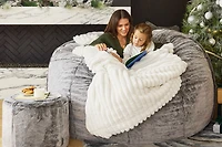 Room for Two Footsac Blanket: Dove Channeled Phur