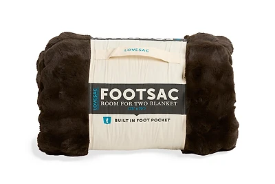 Room for Two Footsac Blanket: Espresso Sculpted Phur