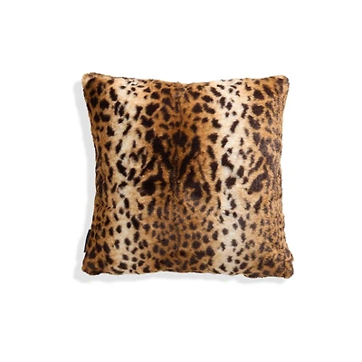 18x18 Throw Pillow Cover: Leopard Phur