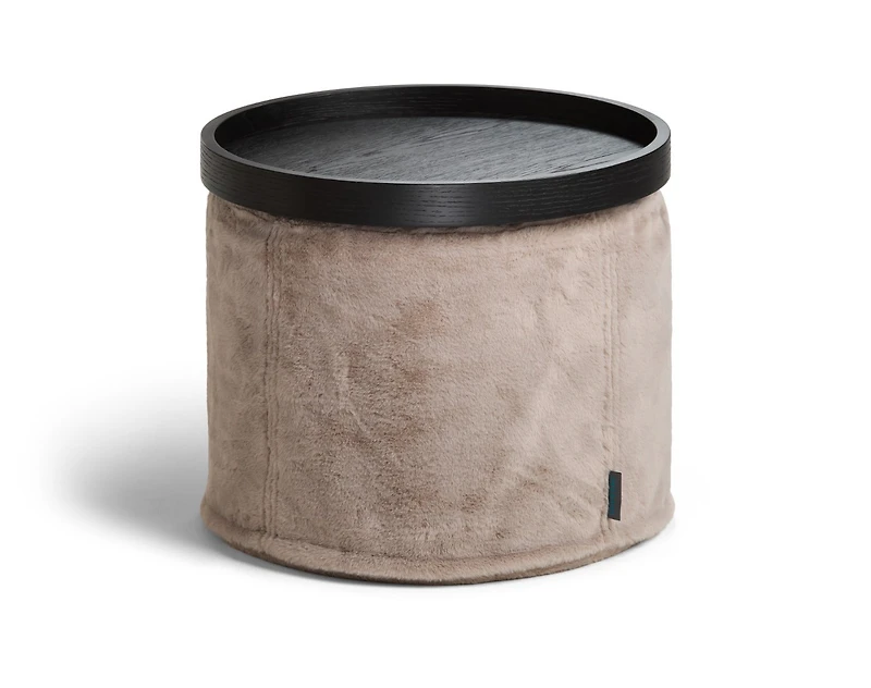 Round Ottoman Tray: Black