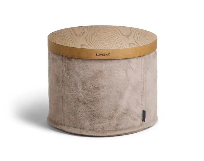 Round Ottoman Tray: Blonde