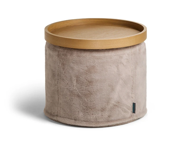 Round Ottoman Tray: Blonde