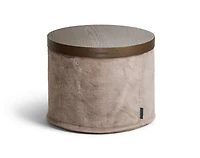 Round Ottoman Tray: Brown