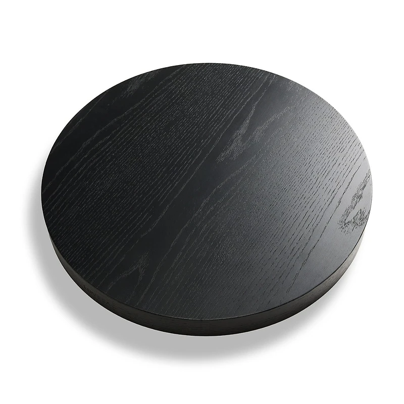 Round Ottoman Tray: Black