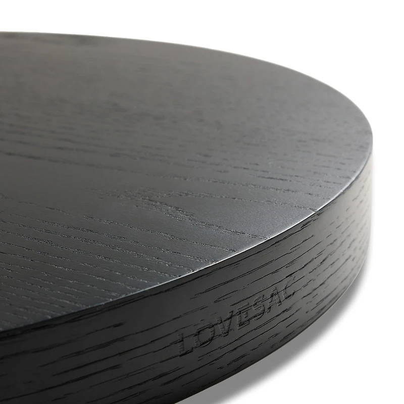 Round Ottoman Tray: Black
