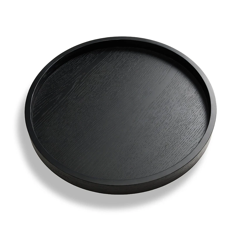Round Ottoman Tray: Black