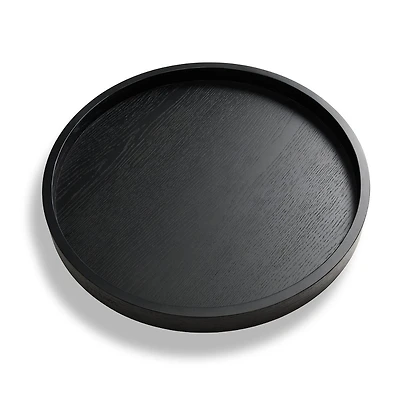 Round Ottoman Tray: Black