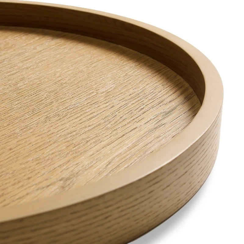 Round Ottoman Tray: Blonde