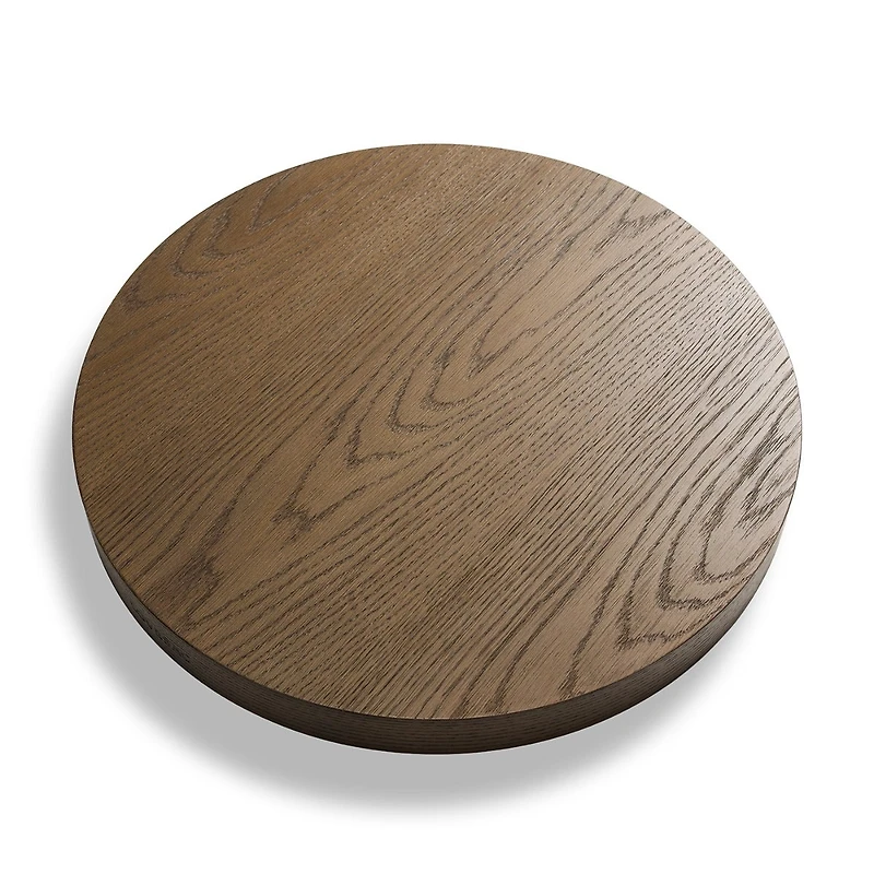 Round Ottoman Tray: Brown