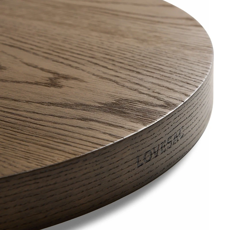 Round Ottoman Tray: Brown