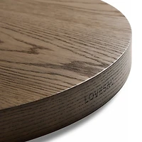 Round Ottoman Tray: Brown