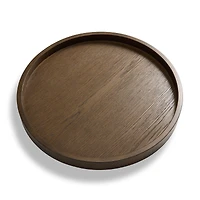 Round Ottoman Tray: Brown