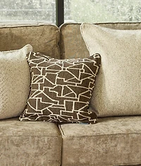 18x18 Throw Pillow Cover: Geometric Jacquard